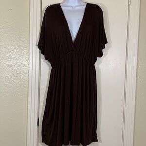 Lock & Love Jersey Kimono Sleeve Dress, XXL